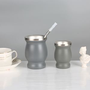 XUHUI 8oz Yerba <b>Mate</b> Mug Stainless Steel Modern Design Leakproof Vacuum Insulated Business Gift 6-12 Hours Thermal Insulation - Product Image 5