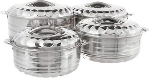 Ensemble de casseroles classiques en acier inoxydable, isothermes, écologiques, pour garder les aliments au chaud, compatibles avec tous les types de cuisinières, 1/2-10L - Product Image 2