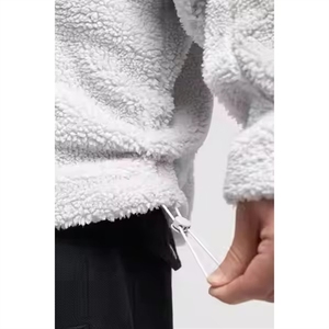Sweat à capuche en polaire Alaskan de qualité OEM, 450 GSM, épais, avec masque intégré, style balaclava, surdimensionné, zippé, vente en gros - Product Image 4