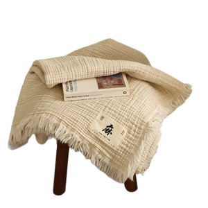 Manta de Algodón Estilo Wabi Sabi, Cuatro Capas de Hilo, Rectangular, Suave y Cómoda, para Sofá, Cama, Hogar, Hotel, Ecológica - Product Image 5