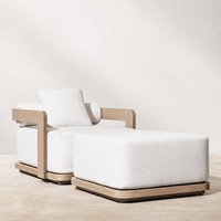 Meubles d'extérieur de luxe, mobilier de patio, ensemble de canapés, canapé en bois moderne pour hôtel, jardin, canapé modulaire pour hôtel, salon en teck d'extérieur