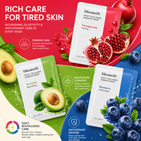 Masker Esens Kolagen Buah 25g Lemon Stroberi Delima Blueberry Alpukat Persik Melembapkan Mencerahkan Mengencangkan Masker Lembaran