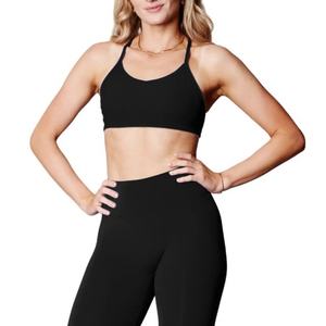 เสื้อชั้นในกีฬาโยคะแบบแห้งเร็ว ระบายอากาศดี สำหรับผู้หญิง สไตล์ใหม่ สายรัดแบบนุ่ม สัมผัสนุ่ม เป็นมิตรกับสิ่งแวดล้อม มีตัวเลือกไซส์พลัส ขายส่ง OEM - Product Image 1