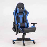 Chaise de jeu ergonomique professionnelle pour cadres, fonction massage, cuir PU, dossier réglable, vérin à gaz 4 positions, base en aluminium