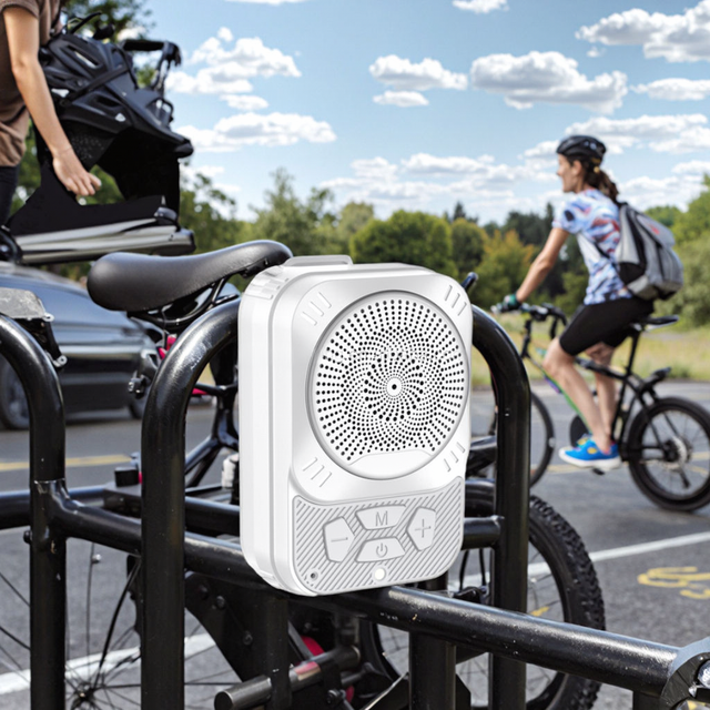 Portable Mini HiFi Clip-On Speaker, Outdoor Camping Riding Wireless Loudspeaker Support TF Card Hands-Free Call