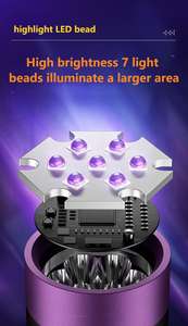 Z03 12W Промышленный УФ-фонарь с черным зеркалом, фиолетовым и дневным светом, регулируемой яркостью, перезаряжаемый, 365 нм, IP65, водонепроницаемый, из алюминиевого сплава - Product Image 6