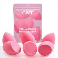 Ensemble d'éponges de maquillage super douces et lavables, 6 pièces, éponges sans latex, fond de teint liquide, crème, ultra-douces, mélange multi-angles