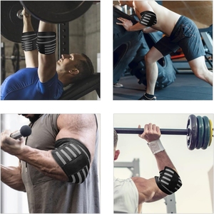 Ginocchiere con chiusura a doppio anello regolabile in Nylon traspirante antiscivolo con stabilizzatore sportivo antiscivolo - Product Image 5