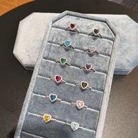Perhiasan Mewah Trendi SPJ Perak Sterling S925 Cincin Zirkonia Warna-warni 12 Batu Kelahiran untuk Wanita Hadiah Perhiasan