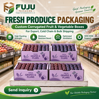 FUJU High-End Ecologische, Robuuste Golfkartonnen dozen op maat met aangepaste logo-vormdruk voor landbouw/fruit/groenten