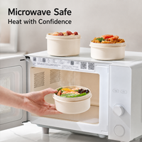 Boîte alimentaire en acier inoxydable à un seul niveau, 620 ml, étanche, micro-ondable, portable pour le bureau, l'école