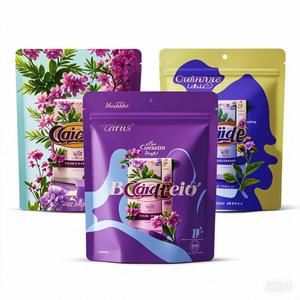OEM Custom Logo Smell Moisture Proof Edible Stand Pouch Gravure Printing Custom Printed Chewing Gum Bags Zipper Top Custom - Product Image 3