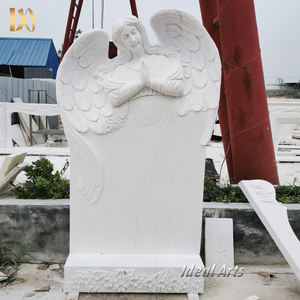 Statue d'ange gardien de marbre blanc, <span class=keywords><strong>prix</strong></span> usine, pilier avec cœur pour statue - Product Image 6