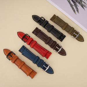 Di alta qualità 18mm 20mm 22mm di lusso a sgancio rapido Top grano vacchetta in vera pelle <span class=keywords><strong>bracciale</strong></span> <span class=keywords><strong>orologio</strong></span> per uomo - Product Image 6