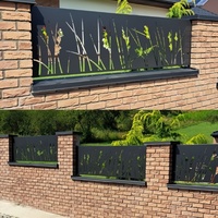Panneaux décoratifs de jardin en alliage d'aluminium découpés au laser, motif artistique personnalisé gravé, pour clôture de jardin, villa extérieure, cour.