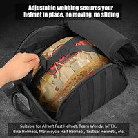 Sac de rangement pour casque tactique avec sangles MOLLE, étui de transport rembourré pour casque avec plusieurs compartiments
