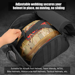 Sac de rangement pour casque tactique avec sangles MOLLE, étui de transport rembourré pour casque avec plusieurs compartiments - Product Image 3