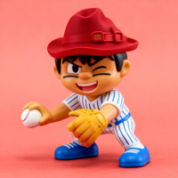 Figurine d'action sportive mignonne en PVC, mini figurine, modèle personnalisé, jouet de collection, jouet de dessin animé