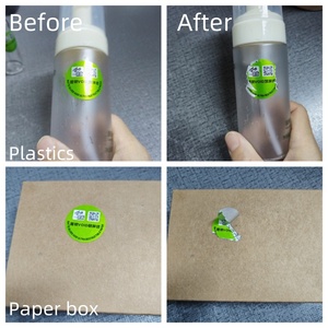 Adhesivo personalizado Destructible VOID Anti-Tamper Mat Silver QR <span class=keywords><strong>Code</strong></span> Sticker Asset Serial Numbers Barcode para etiquetas de embalaje - Product Image 6