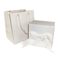 Boîte à bijoux en cuir PU de qualité supérieure, boîte dans boîte, pour bague de fiançailles, collier, avec décoration en nœud