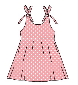 Robes d'été pour enfants Qingli OEM sans droits de douane, robes pour filles, <span class=keywords><strong>robe</strong></span> <span class=keywords><strong>rose</strong></span> à pois pour bébé fille - Product Image 1