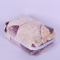 Sacs rétractables en PVC transparent en gros avec cordon de serrage, logo personnalisé imprimé pour l'emballage de couvertures, vêtements et textiles de maison