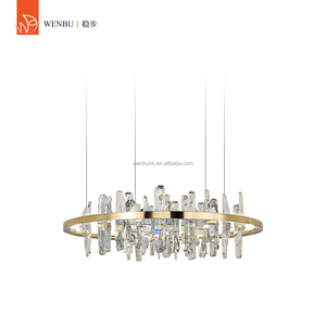 Lustre rond en cristal K9 de luxe, lampes en cristal pour villa, hôtel, salon, hall d'entrée - Product Image 2
