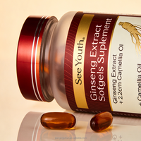 Capsules de ginseng de qualité supérieure, 100% ingrédients naturels, complément alimentaire pour adultes - Capsules antioxydantes/flacon