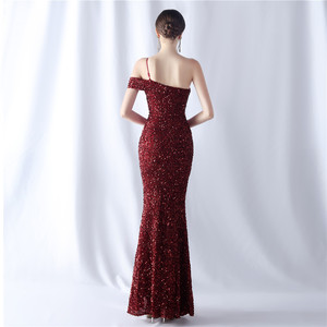 18682 #   Robe de soirée longue et sexy à sequins colorés pour les réunions de mondaines, robe de mariée élégante et amincissante - Product Image 5