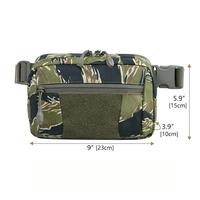 Sac banane tactique vintage en nylon 500D, imperméable, antivol, accès rapide, Molle, dissimulé, pour le transport d'armes de poing (CCW), randonnée, camping, EDC