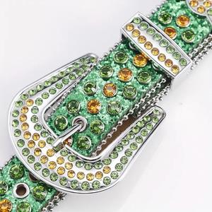 <span class=keywords><strong>Ceinture</strong></span> en PU pour homme avec rivets, strass <span class=keywords><strong>et</strong></span> sequins 2025, <span class=keywords><strong>ceinture</strong></span> en acrylique premium pour <span class=keywords><strong>femme</strong></span> avec cristaux <span class=keywords><strong>et</strong></span> diamants – Vente en gros - Product Image 1