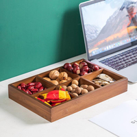 Meilleure vente Fruits secs Snack Tray Salon Ménage Dim Sum Tray Bonbons Noix Melon Graines Plateau Snack Box avec compartiments