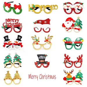 2024 Christmas Decorations Glasses Frame Santa Snowman Glasses Adult Kids Christmas Gifts Xmas Decor 2024 New Year Noel Navidad