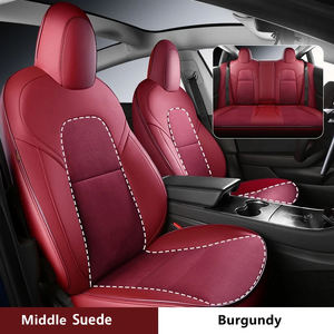 Housse de siège de voiture sport sur mesure pour Tesla Model 3 2019-2022, couverture intégrale à 360 degrés, coussin en daim de haute qualité, toutes saisons - Product Image 3