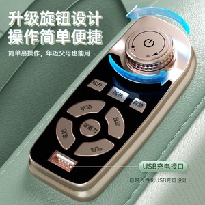 Silla de masaje eléctrica con terapia de calor para alivio de cintura y espalda, color verde claro, sin rieles, masaje multipunto, para uso doméstico. - Product Image 2