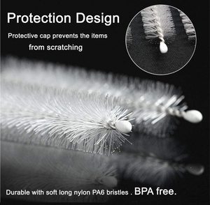 Nylon Bristles And Stainless-Steel Handle Straw <strong>Brush</strong> Set 10 Pack Extra Long Straw Cleaner <strong>Brush</strong> Extend 12inch - Product Image 3