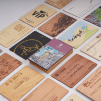 Carte d'accès intelligente sans contact NFC personnalisée en bois 13,56 MHz pour entreprise, carte RFID en bois