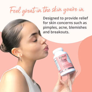 OEM Hizmeti Doğal Akne Temel Ürünleri Vegan Kapsüller <span class=keywords><strong>Anti</strong></span> AKNE Kapsülü En Çok Satan Yüz Serumu AKNE Lekeleri Kapsülü - Product Image 2