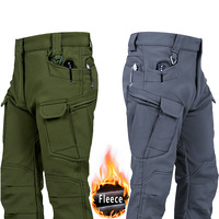 Pantalones Softshell Impermeables de Invierno para Hombre, Forrados de Forro Polar, Cálidos, Casuales, para Trabajo, Senderismo, Acolchados y Gruesos