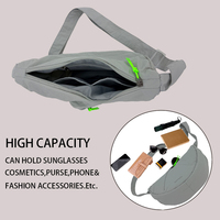 Sac bandoulière croissant léger en nylon imperméable grande capacité pour femme, personnalisable OEM/ODM, avec fermeture éclair et sangle réglable