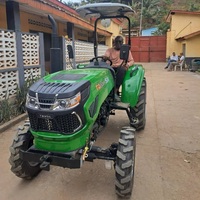 50 PS 4WD Mini-Traktor mit ROPS-Überrollschutzrahmen, Kompaktes Design für Kleinbauernhöfe, Rasen- und Gartenpflege