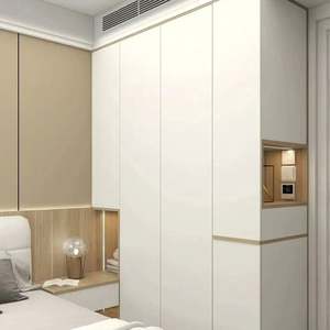 Armario de Madera MDF de Color Claro Personalizado con Puerta Batiente, Duradero para Familias, Hoteles, Proveedor Profesional de Muebles para Dormitorio - Product Image 3