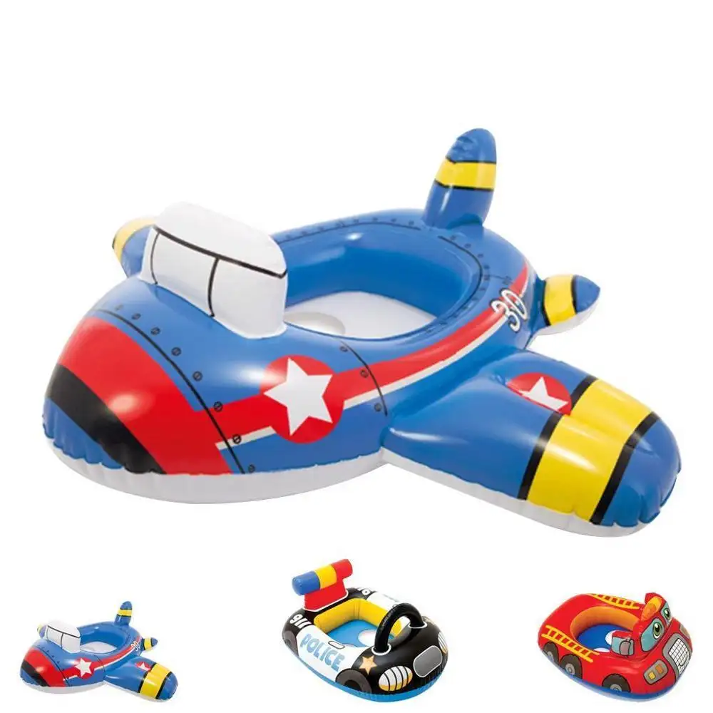 Factory Custom Baby Kids Toddler Infant Pool Ring Inflatable Airplane Swimming Float Seat Boat