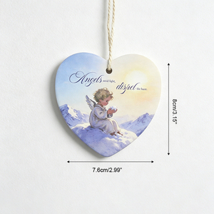 Ornement suspendu en céramique personnalisé avec impression UV, pendentif en forme de cœur/rond pour la fête de Saint-Joseph, article religieux - Product Image 5