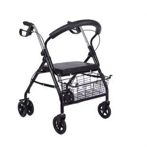 Manufacturer of Rehabilitation cane Walking Medical <b>Folding</b> Walking Frame <b>Walker</b> with Seat and Footrest - Product Image 1