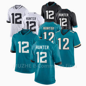 Новая 2025 футболка Carolina #12 Travis Hunter Black 2025 драфта первого раунда, Альтернативный американский футбол - Product Image 1
