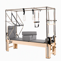 Machine de réformateur de Pilates en bois de chêne trois en  durable pour l'entraînement en studio gymnastique professionnelle