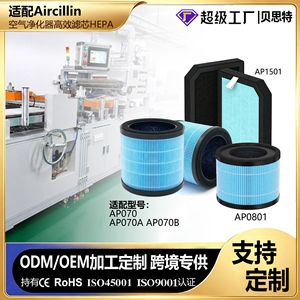 ไส้กรองเครื่องฟอกอากาศที่ดีที่สุด H13 H12 H11 True Hepa คาร์บอนกัมมันต์ สำหรับ Aircillin AP070 AP0801 AP1501 - Product Image 5