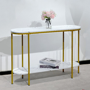 Table d'entrée en marbre la plus vendue à l'international, table murale étroite, comptoir d'entrée de style nordique, moderne - Product Image 2