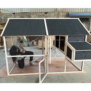 Best seller outdoor wood animal pet supplies prodotti gabbie in legno large run pollaio gabbia pollaio - Product Image 6
